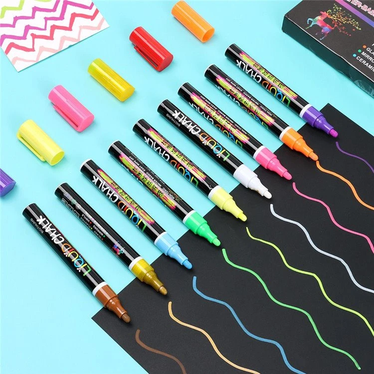 12 Xim Washable & ntub Eras Neon Chalk Makers