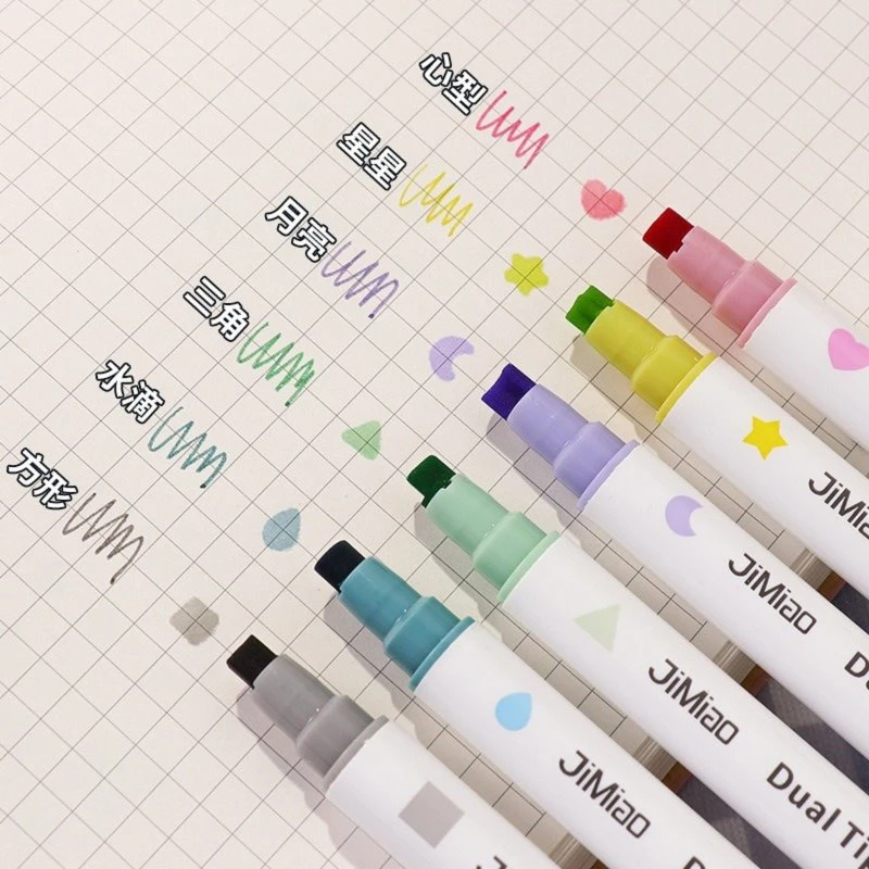 6 Xim Stamp Double Headed Highlighter