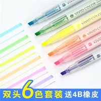 6pcs Dual-tip Scented Highlighter