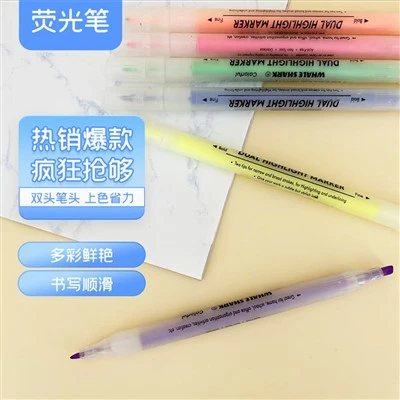 6pcs Teem Xim Xim Ob Chav Ntiv Taw Qhia Highlighter