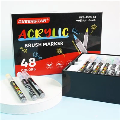 Tshiab Ncaj Ncees Ua Kua Acrylic Cim Nrog Txhuam Cov Ntsis